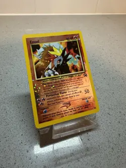 Entei Pokemon TCG 2000 Reverse HOLO #34 WOTC Black Star Promo - Image 2