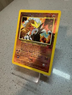 Entei Pokemon TCG 2000 Reverse HOLO #34 WOTC Black Star Promo - Image 3