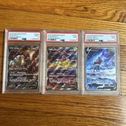 Sequential Pokemon TCG Entei Raikou Suicune V PSA 9 MINT - Image 1