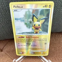 Pokemon TCG Pichu Reverse Holo 93/123 Mysterious Treasures HP 40 Basic LP - Image 1