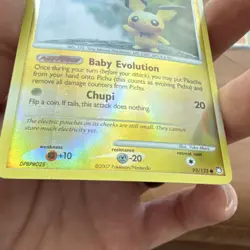 Pokemon TCG Pichu Reverse Holo 93/123 Mysterious Treasures HP 40 Basic LP - Image 5