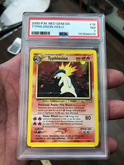 2000 POKEMON NEO GENESIS #17 TYPHLOSION-HOLO PSA 7 - Image 1
