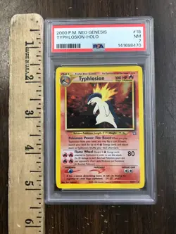 2000 POKEMON NEO GENESIS #17 TYPHLOSION-HOLO PSA 7 - Image 3