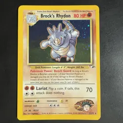 Pokemon Vintage Holo Brock's Rhydon Gym Heroes Wotc 2000 - Image 1