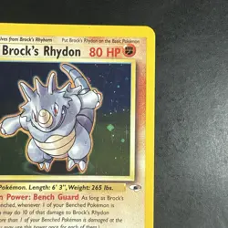 Pokemon Vintage Holo Brock's Rhydon Gym Heroes Wotc 2000 - Image 3