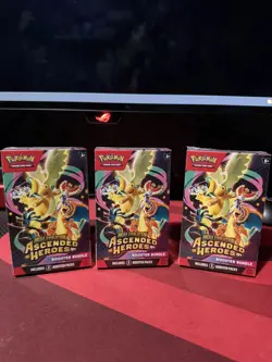 Pokemon TCG Ascended Heroes Pokemon Center Booster Bundle Factory Sealed x3 - Image 1