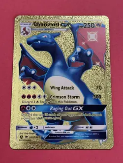 Pokemon Charizard GX Gold Foil Fan Art SV49/SV94 HP250 - Image 1