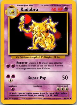 Kadabra 032/102 - Base Set Pokemon TCG DMG - Image 1