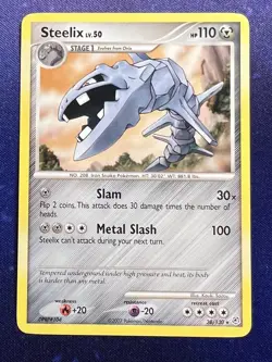 Pokemon TCG 2007 - Steelix 38/130 - Diamond and Pearl - Rare - Regular - LP - Image 1