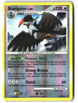 Staraptor ⭐ 27/100 Reverse Holo Rare Stormfront 2008 Pokemon NM - Image 1
