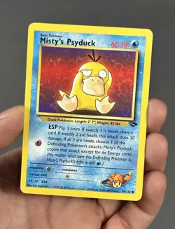 Misty's Psyduck 90/132 Unlimited Common Gym Challenge Pokemon LP - Image 1