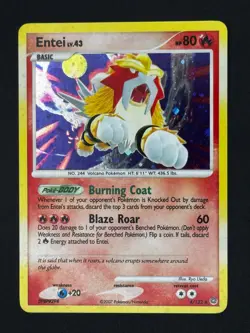 Pokemon TCG: Entei - Secret Wonders Holo 4/132 - Rare 2007 - NM - Image 2