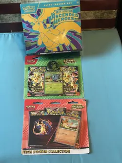 Pokemon Mega Evolution Ascended Heroes Elite ETB & Blister Pack & Tech Sticker - Image 5