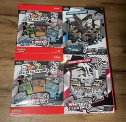 Pokemon Black Bolt and White Flare Binder + Poster Collection Sam's Club Bundles - Image 1