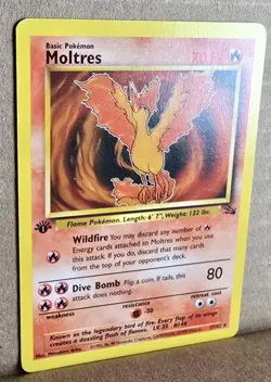 Pokemon Moltres 1st Edition Fossil Rare 27/62 70 HP 1999 Wizards of the Coast - Image 3