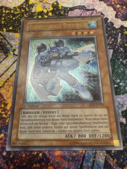 ULTIMATE RARE ELEMENTAL HERO BUBBLEMAN CRV-EN014 1ST GERMAN LP YUGIOH - Image 1