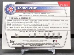 2025 BOWMAN CHROME AUTO /5 RED SHIMMER #CPA-RCR RONNY CRUZ NATIONALS 🔥🔥🔥🔥 - Image 2