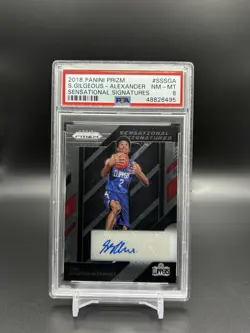 2018-19 Prizm Sensational Signature Shai Gilgeous-Alexander PSA 8 ROOKIE #SS-SGA - Image 1