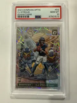 Panini 2023 Donruss Optic C.J. Stroud Downtown! Rookie PSA 10 Texans D-2 - Image 1