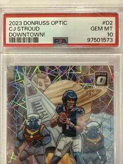 Panini 2023 Donruss Optic C.J. Stroud Downtown! Rookie PSA 10 Texans D-2 - Image 3