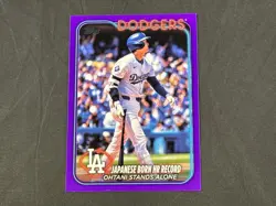 2024 TOPPS UPDATE SHOHEI OHTANI US123 JAPANESE-BORN HR RECORD PURPLE SP DODGERS - Image 1