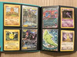 144 Cards Pokemon TCG WOTC Cards in Binder Holos Rares Vintage and Modern Hits - Image 2