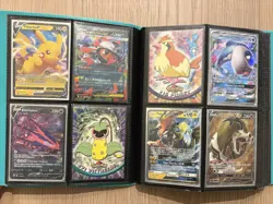 144 Cards Pokemon TCG WOTC Cards in Binder Holos Rares Vintage and Modern Hits - Image 3