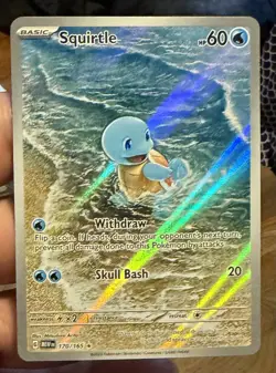 Pokemon Squirtle Holo Card TCG SV Scarlet & Violet 151 Series 170/165 Pack Fresh - Image 1