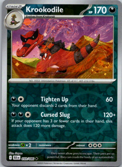 Krookodile 059/086 Reverse Holo Black Bolt English Pokemon Card - Image 1