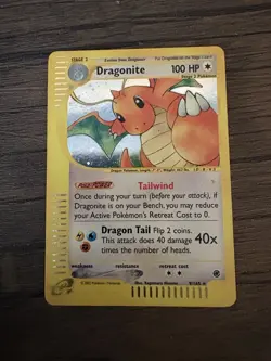 Pokemon TCG Dragonite Expedition Base Set Holo Rare Card 9/165 - Image 3