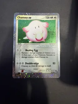 Chansey ex 96/109 EX Ruby Sapphire Holo Rare Pokemon Card LP Swirl - Image 1
