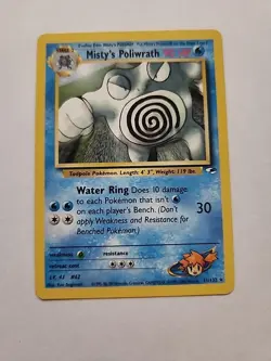 Pokemon TCG Misty's Poliwrath Gym Heroes 31/132 Unlimited Rare Card - Image 2