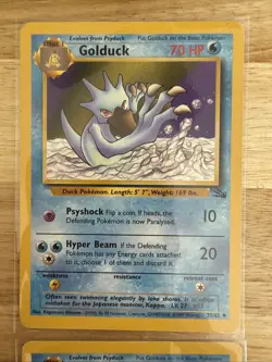 2 Golduck 35/62 Non Holo Fossil - Pokemon Card - Image 2