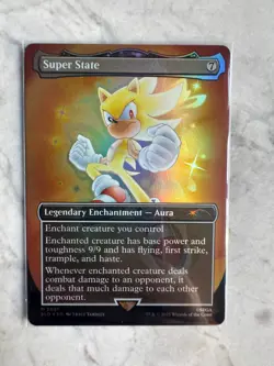 Super State FOIL and IN HAND Mythic Rare MtG Sonic Secret Lair SLD Magic NM Mint - Image 1