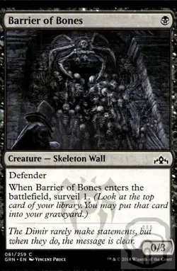 Barrier of Bones 61 C Guilds of Ravnica Magic: The Gathering NM/M - Image 3
