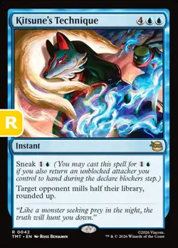 MTG Kitsune's Technique Teenage Muntant Ninja Turtles Rare Instant NM - Image 1