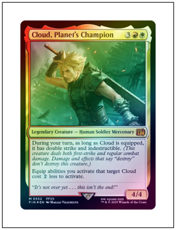1x Cloud, Planet's Champion, Foil, Magic the Gathering MTG NM - Image 1