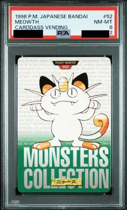 Pokemon Card Japanese Meowth PSA8 Pokemon Carddass 052 - Image 1