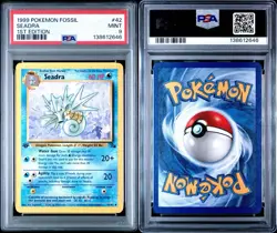 1999 POKEMON FOSSIL 1ST EDITION #42 SEADRA PSA 9 MINT *NEW CERT* - Image 3