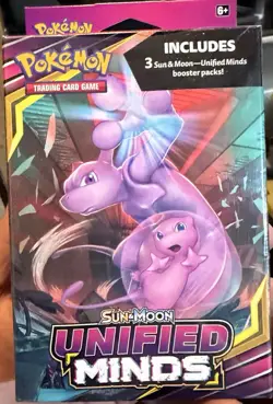 Pokemon TCG Sun & Moon Unified Minds 3 English Booster Packs Mewtwo & Mew - Image 1