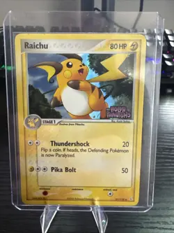 Pokemon TCG Raichu EX Holon Phantoms Holo 51/110 Stage 1 80 HP 2006 English - Image 1