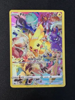 2023 POKEMON SWORD & SHIELD CROWN ZENITH 160/159 FULL ART PIKACHU NEAR Secret SP - Image 4