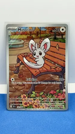 Pokemon SV Black Bolt Illustration Rare Minccino #152 - Image 1