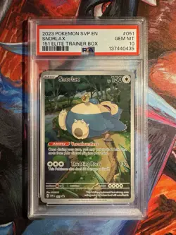 2023 POKEMON EN SNORLAX #051 SV SCARLET & VIOLET PROMO HOLO PSA 10 - Image 1
