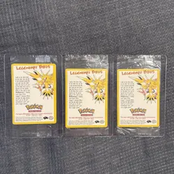 Pokemon Legendary Birds Sealed Black Star Promo Set: Articuno, Moltres, & Zapdos - Image 1