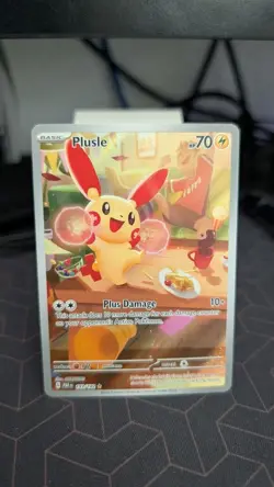 Pokemon Plusle 193/182 SV04: Paradox Rift Illustration Rare Holo HP 70 NM++ - Image 1