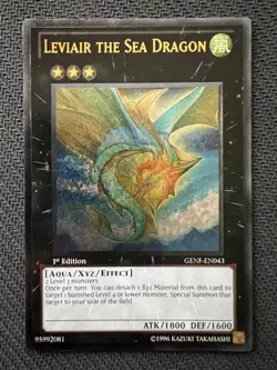 Yugioh Leviair the Sea Dragon 1st Edition Ultimate Rare GENF-EN043 LP/NM - Image 1