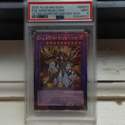 Konami 2025 Yu-Gi-Oh! Evil HERO Neos Lord SUDA-EN031 QCSR 1st Ed PSA 9 - Image 1
