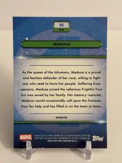 MEDUSA 2026 Topps Finest Fantastic Four 65th Anniversary Rare Base Refractor #96 - Image 2