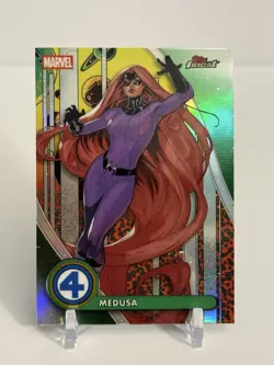 MEDUSA 2026 Topps Finest Fantastic Four 65th Anniversary Rare Base Refractor #96 - Image 3